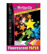 PAPIER A4 80GSM PAPIER FLUORESSEREND (50)