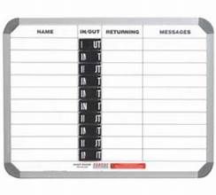 PAPEGAAI IN/UIT BORD 900X600 10 NAME