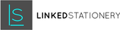 A logo for a company called linked stationery