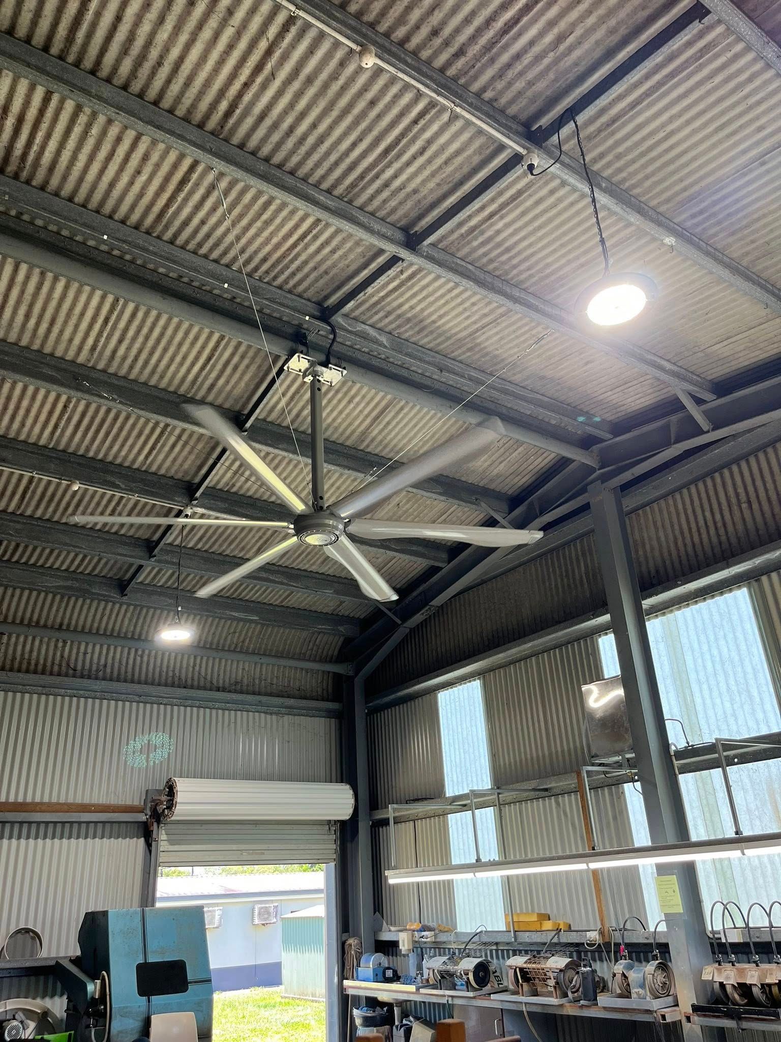 Industrial Workshop Interior With Corrugated Metal Roof — Topspark Electrical FNQ in Atherton, QLD
