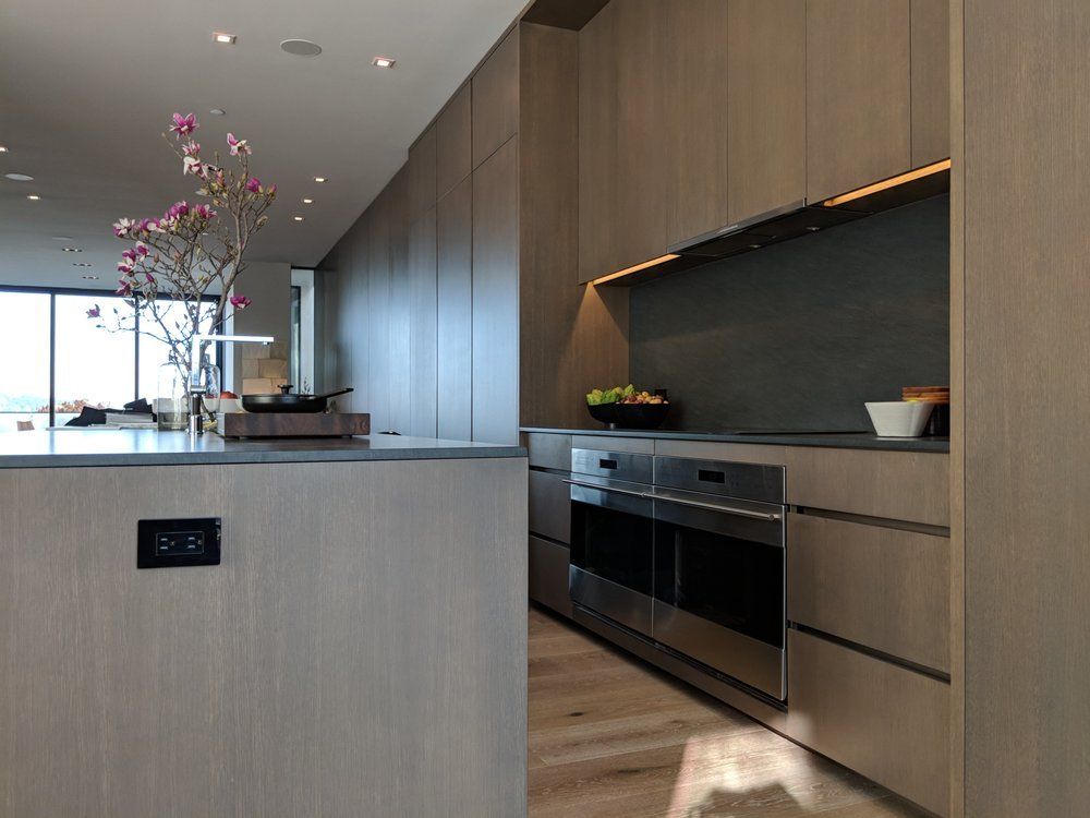 Updated kitchen after bathroom remodel in San Francisco, CA.