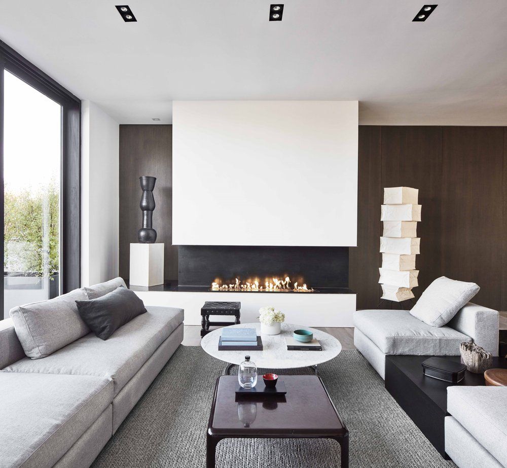 Living room featuring our custom craft cabinets.