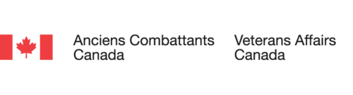 Canadian flag and text: Anciens Combattants Canada, Veterans Affairs Canada.