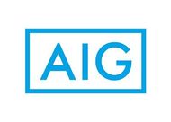 AIG logo in blue letters inside a blue rectangular border on a white background