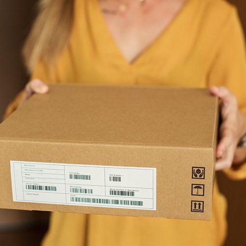 Woman Receiving Package — Chicago, IL — Mail Center Of Chicago Inc