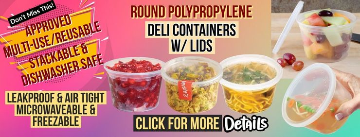 Deli Containers with Lids, Microwaveable, Reusable, Leakproof, Dishwasher Safe, Freezable, Air Tight