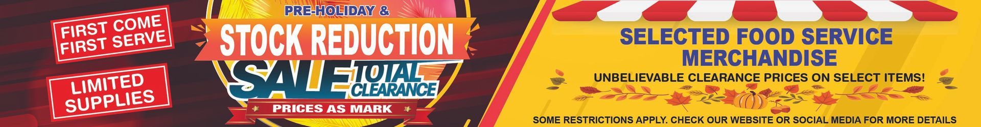 Click for more information. KYD Pre-Holiday Stock Reduction Sale.