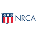 The logo for nrca is a flag with a star on it.