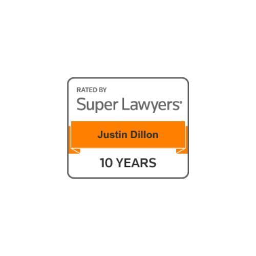 Super Lawyer rated Justin Dillon 5 years
