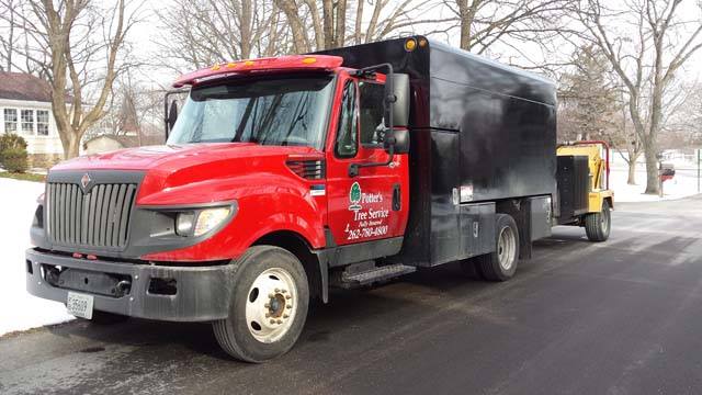 Red Colored Truck — New Berlin, WI — Potter’s Tree Service