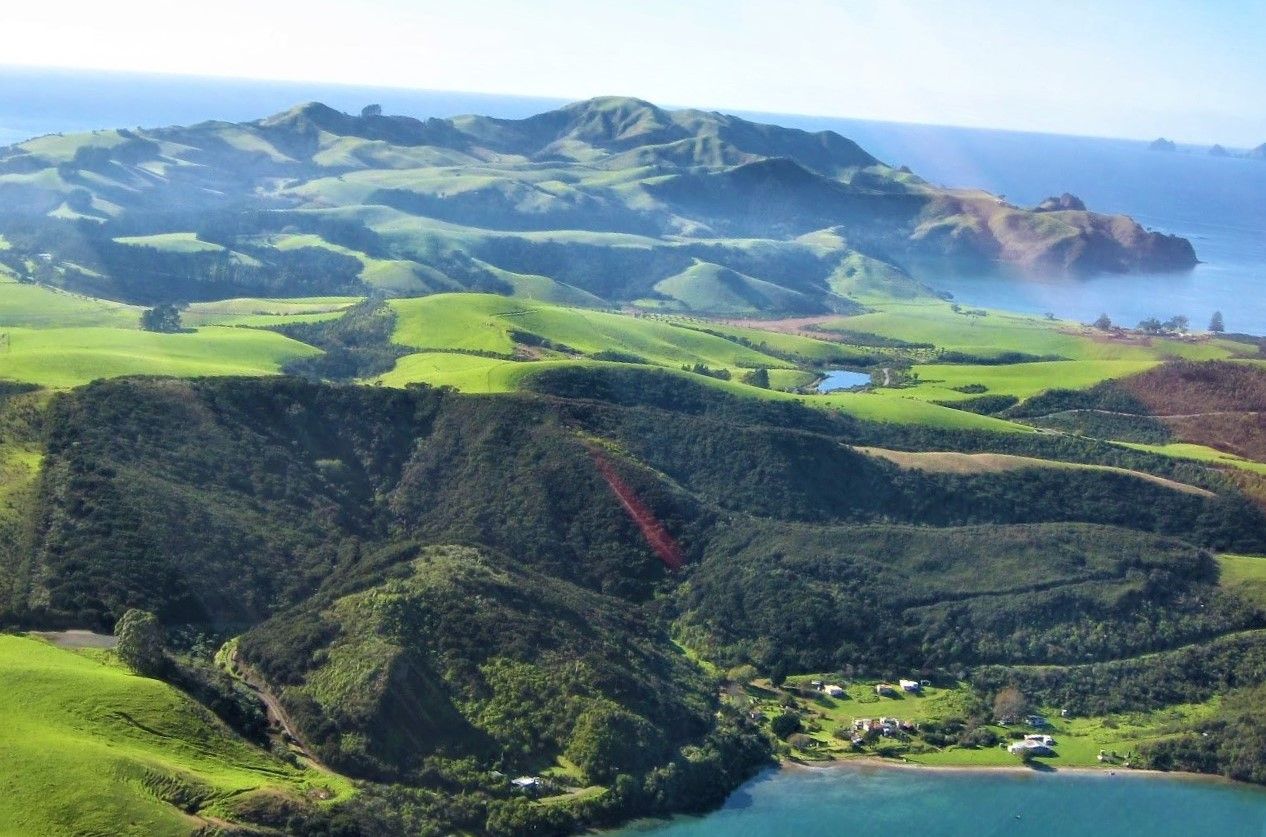 From above our village Wharengaere with Matakā in background