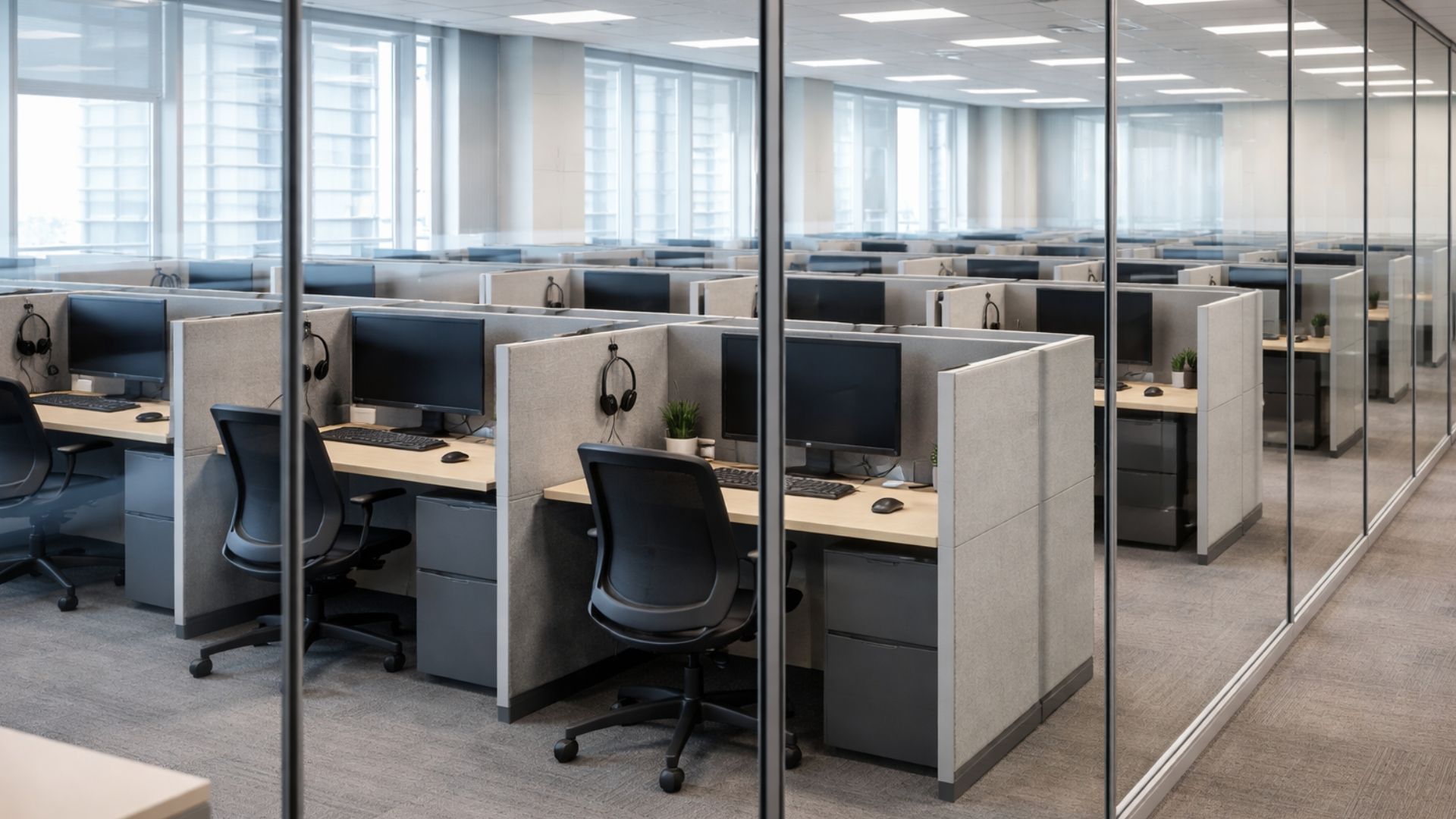 How can glass help create a positive working environment in your call centre? 