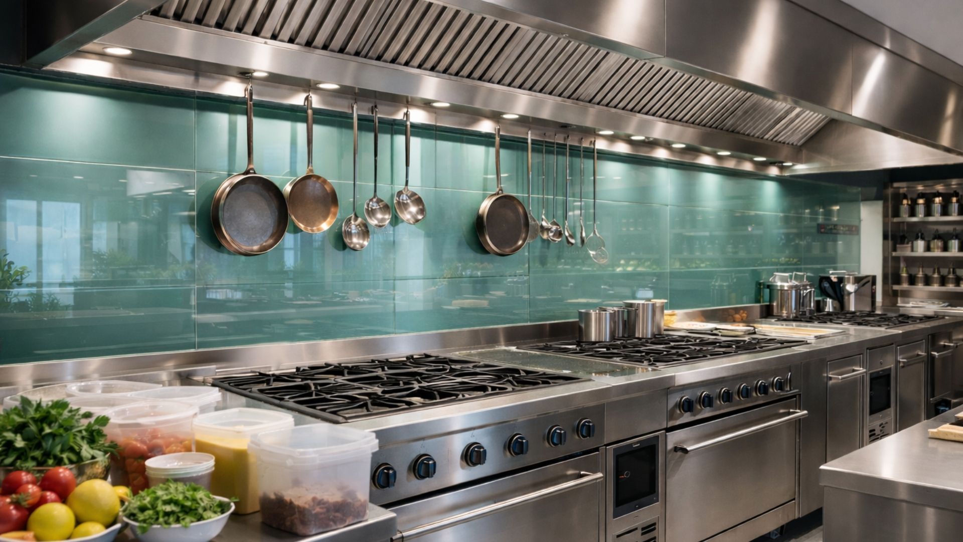 Splashbacks are an essential part of any professional kitchen environment.