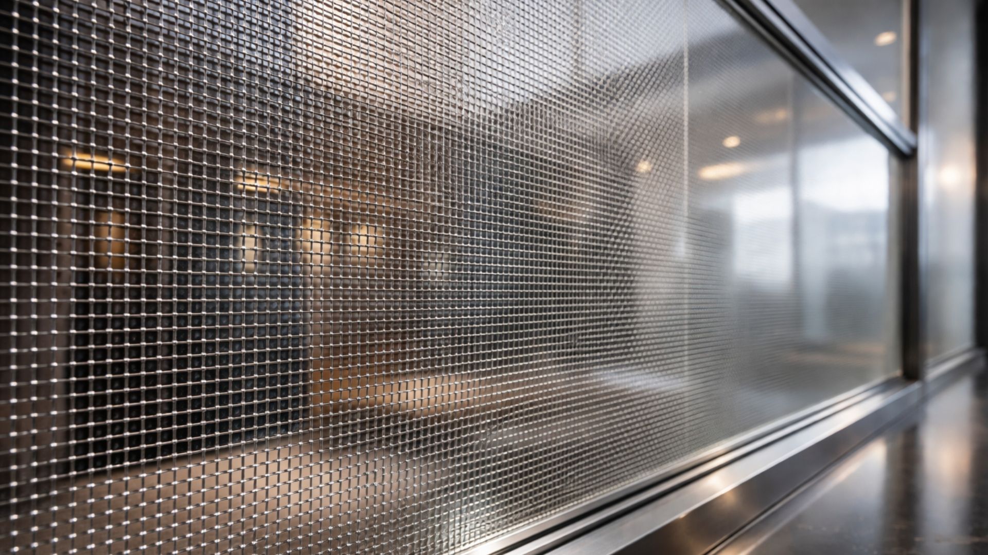 Metal mesh in glass: industrial, luxury or minimal?