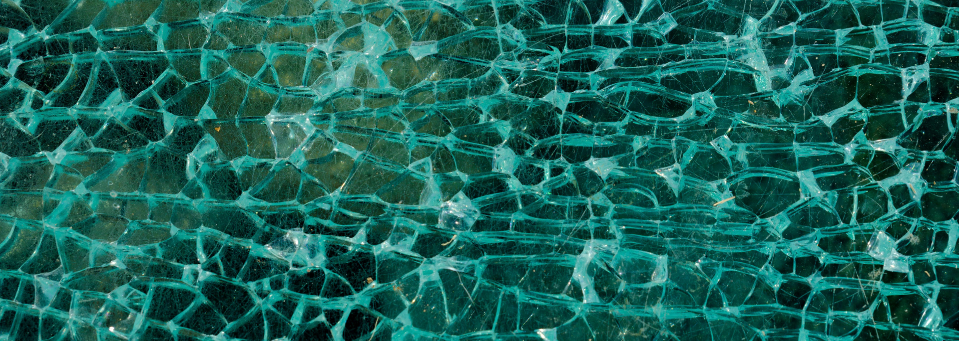 Picture of broken toughened glass. 