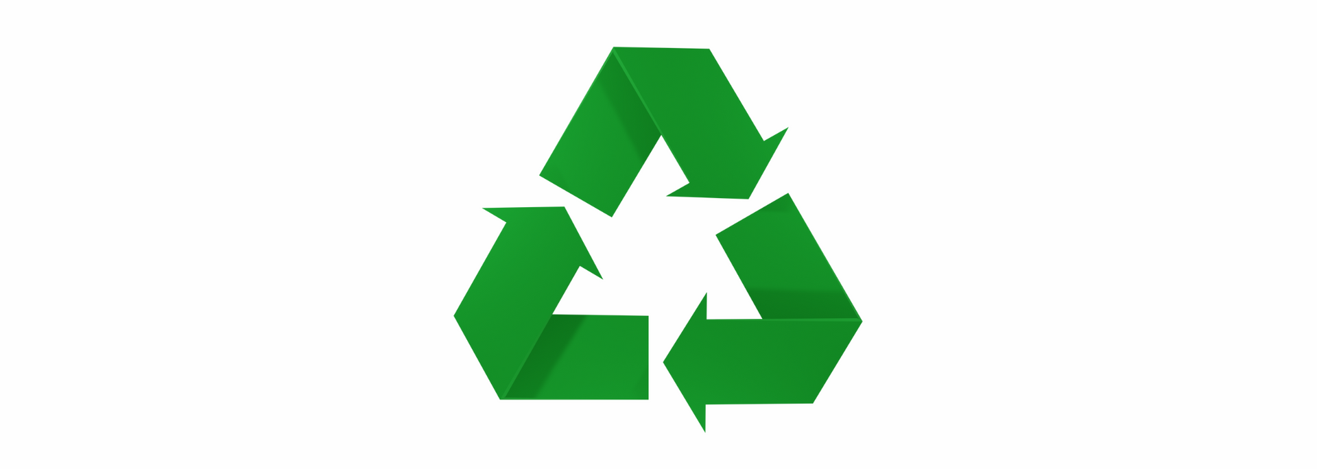 Green recycling symbol.
