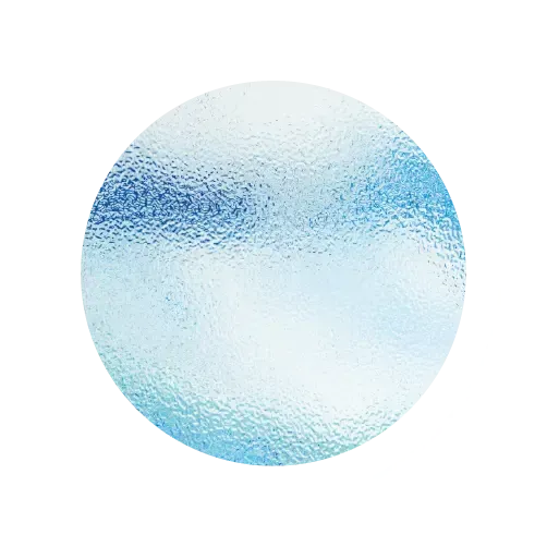 Textured blue and white circle.