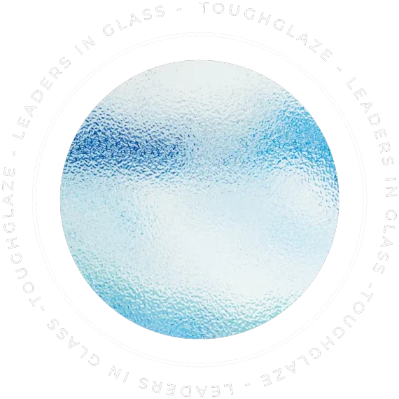 Textured blue and white circle.