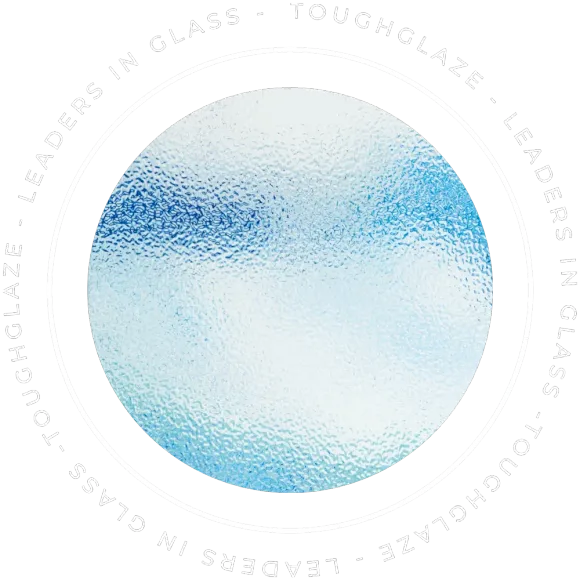 Textured blue and white circle.