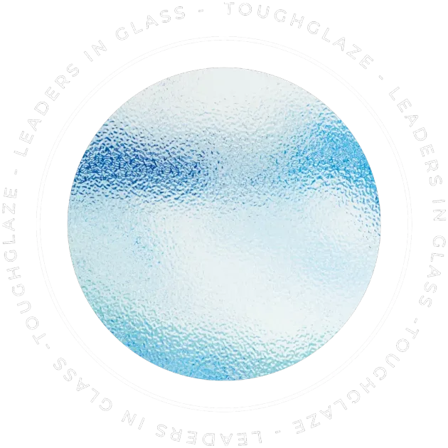 Textured blue and white circle.