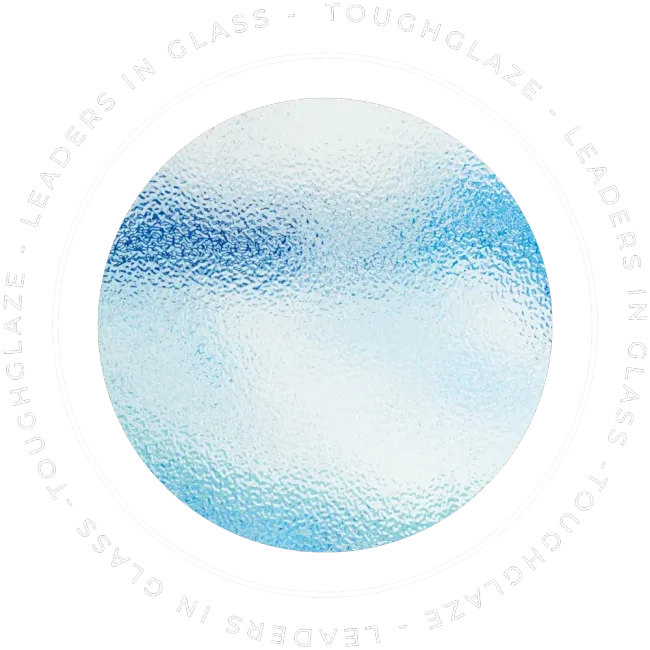 Textured blue and white circle.