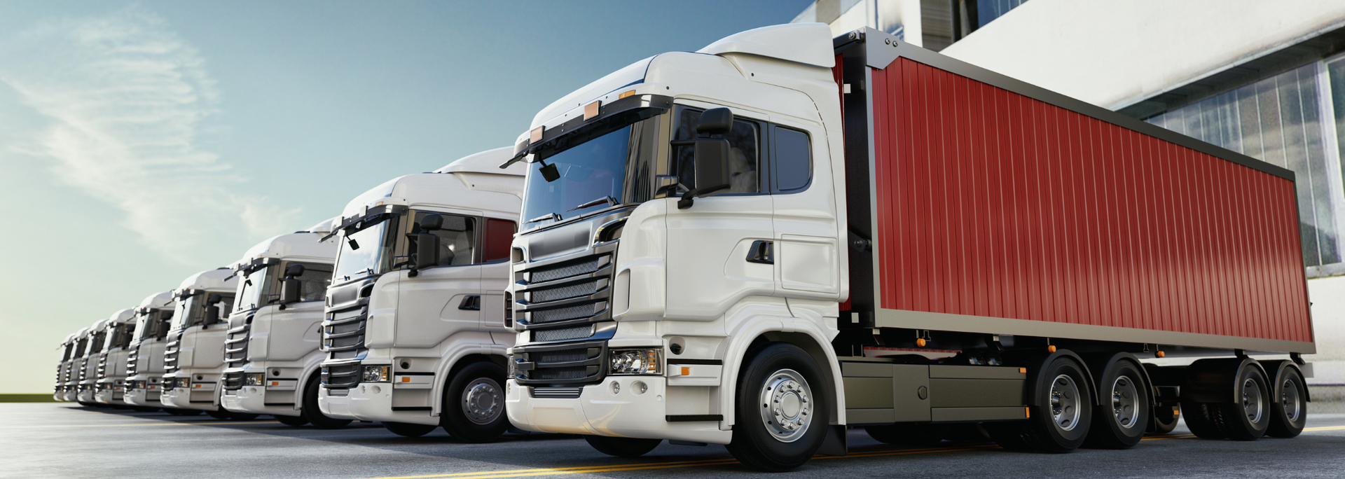 Picture of Trucks lined up. 