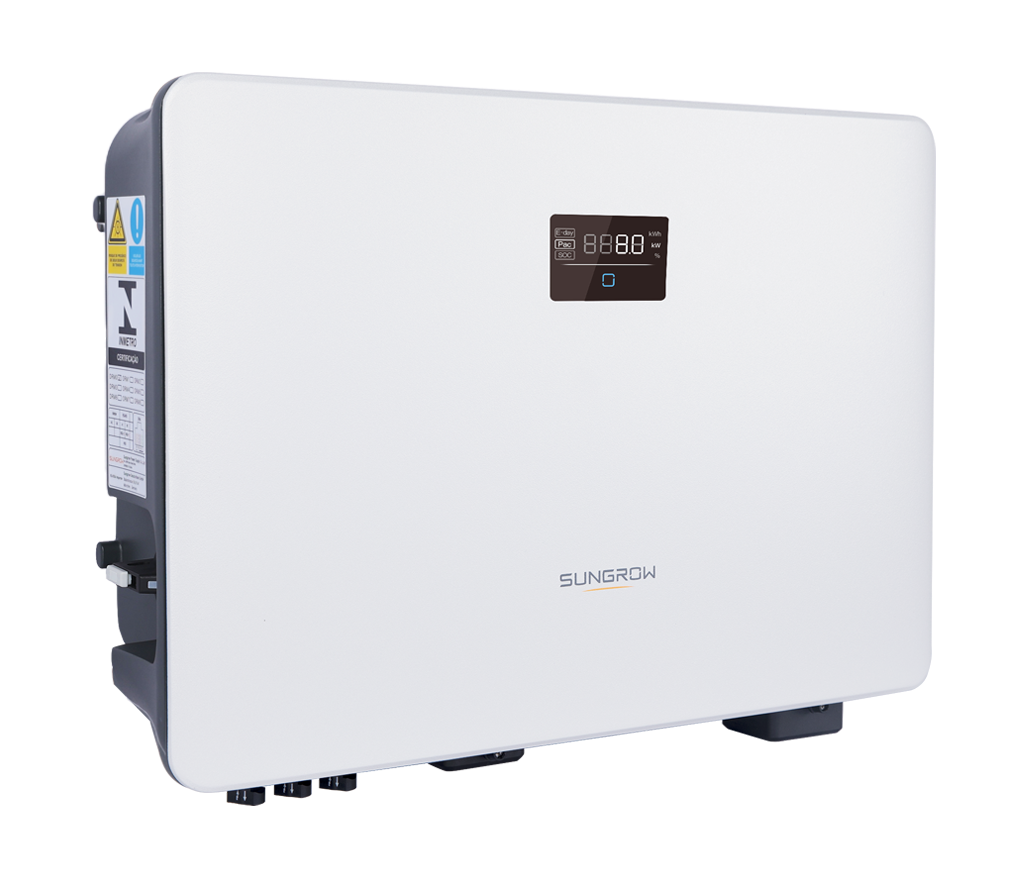 White wall-mounted appliance with a small digital display and side vents