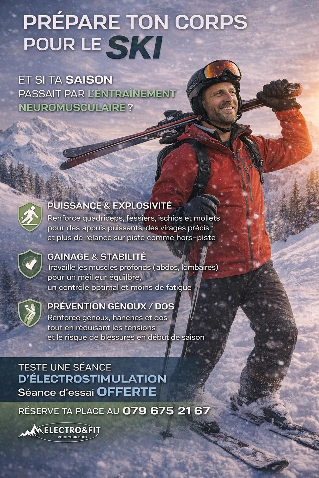 Avantage de l' électrostimulation pour le ski