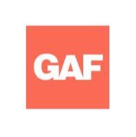GAF logo: White 