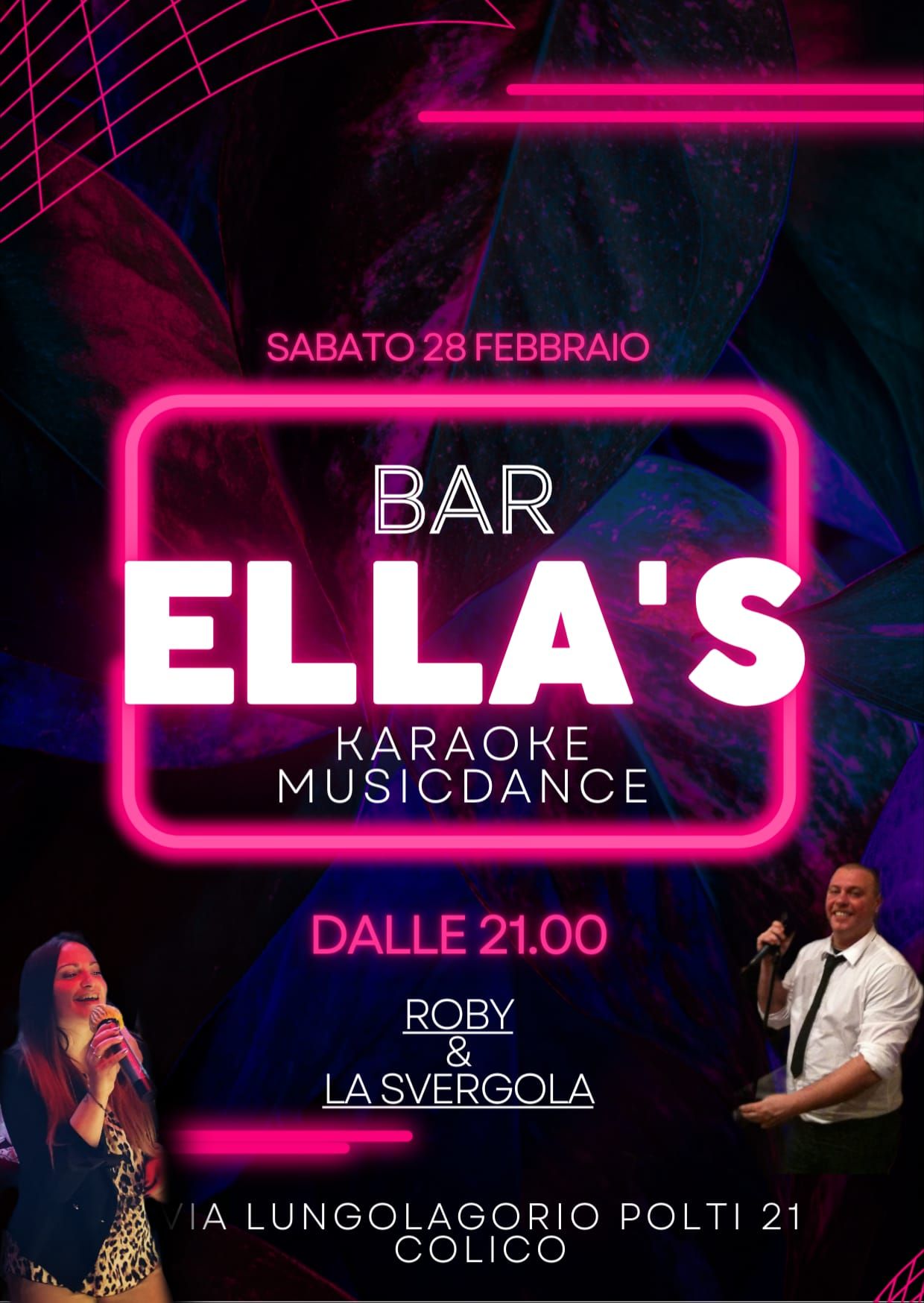 Serata karaoke al Bar Ella's il 29 febbraio. Con 