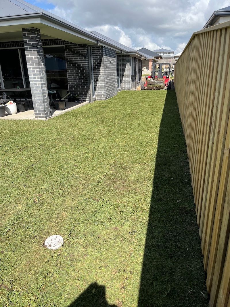 Landscaper Laying a Fresh Turf — Aussie Turf Supplies In Minmi NSW