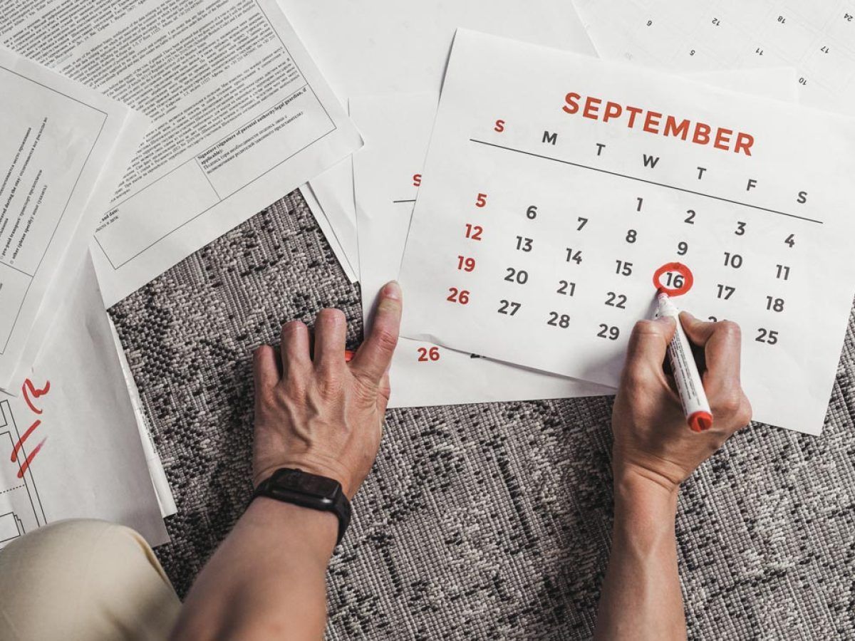 Using a calendar to plan the September Surge in hiring