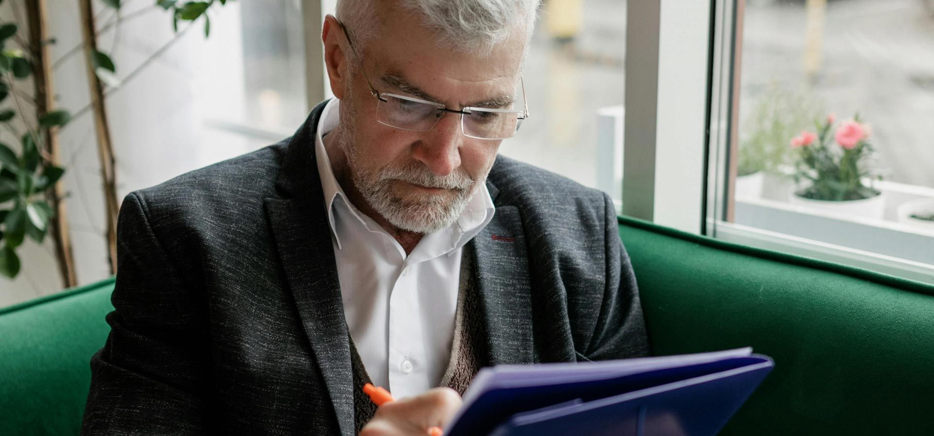 older professional male thinking about making a career change