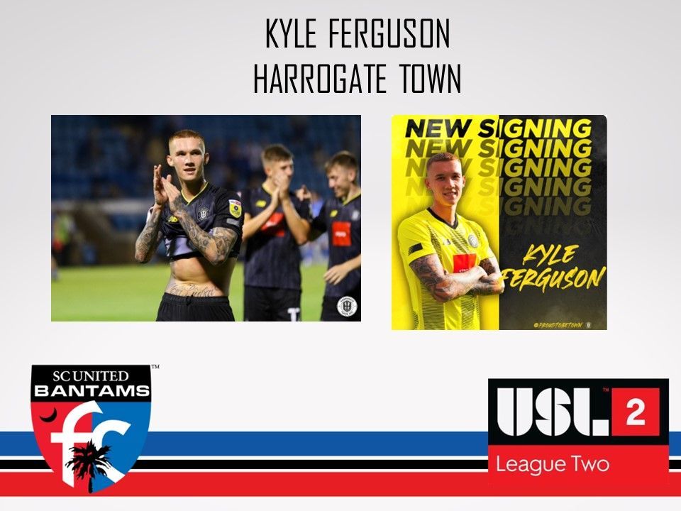 Kyle ferguson has signed a new contract with harrogate town