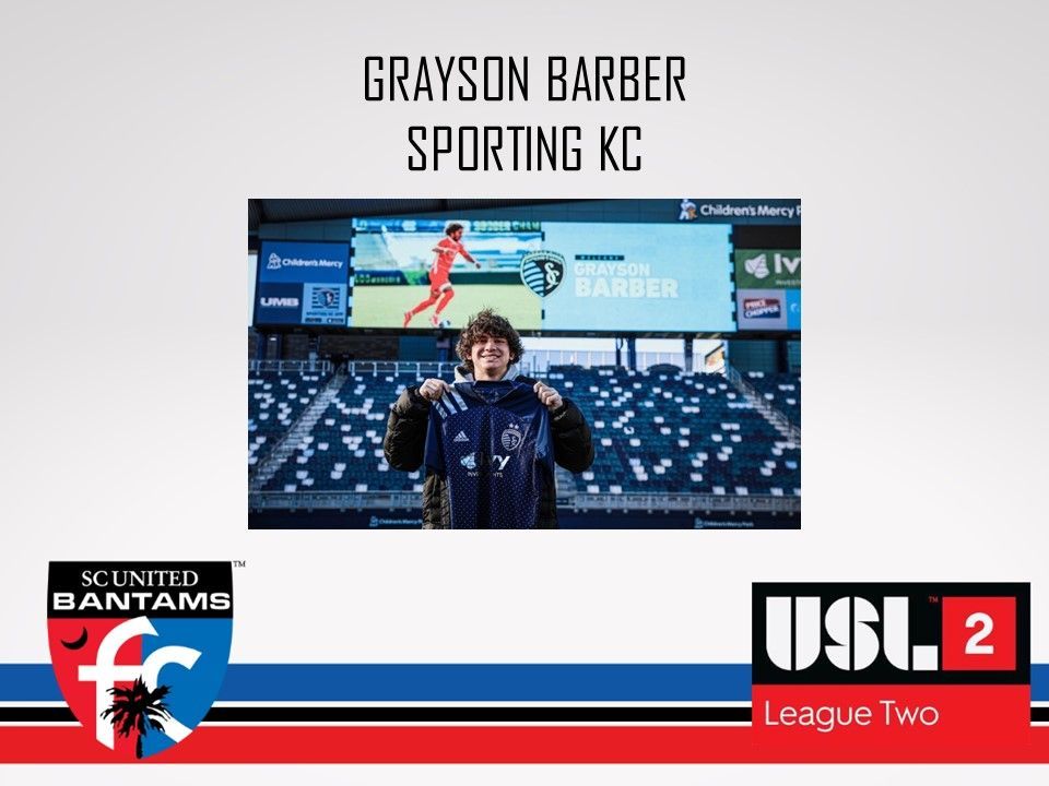 Grayson barber is a soccer player for the sporting kc