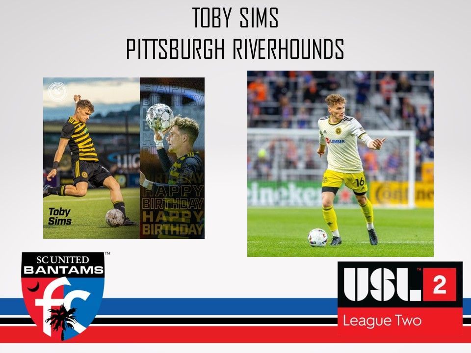 Toby sims is a soccer player for the pittsburgh riverhounds.