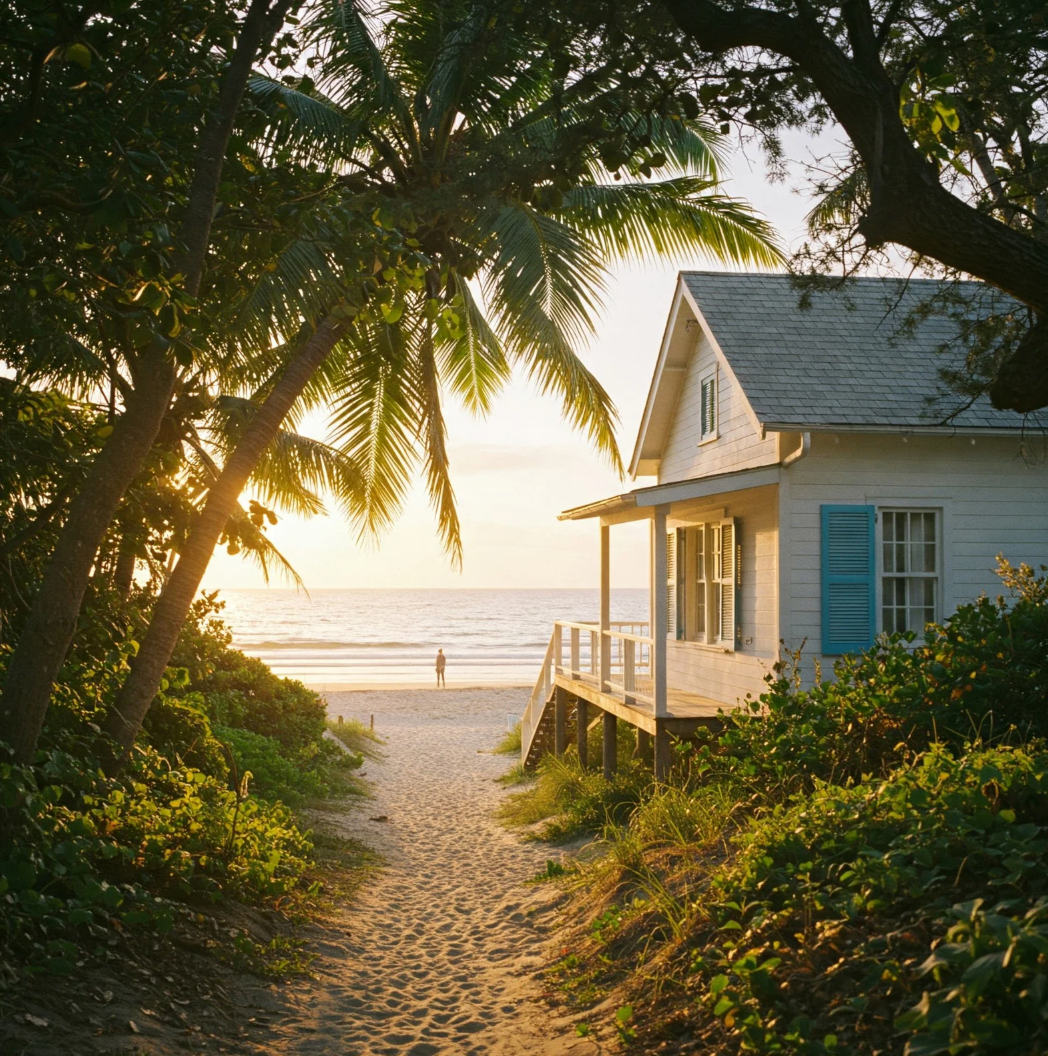 Modern white living room with a beige sectional sofa, arched windows, and a geometric patterned armchair.