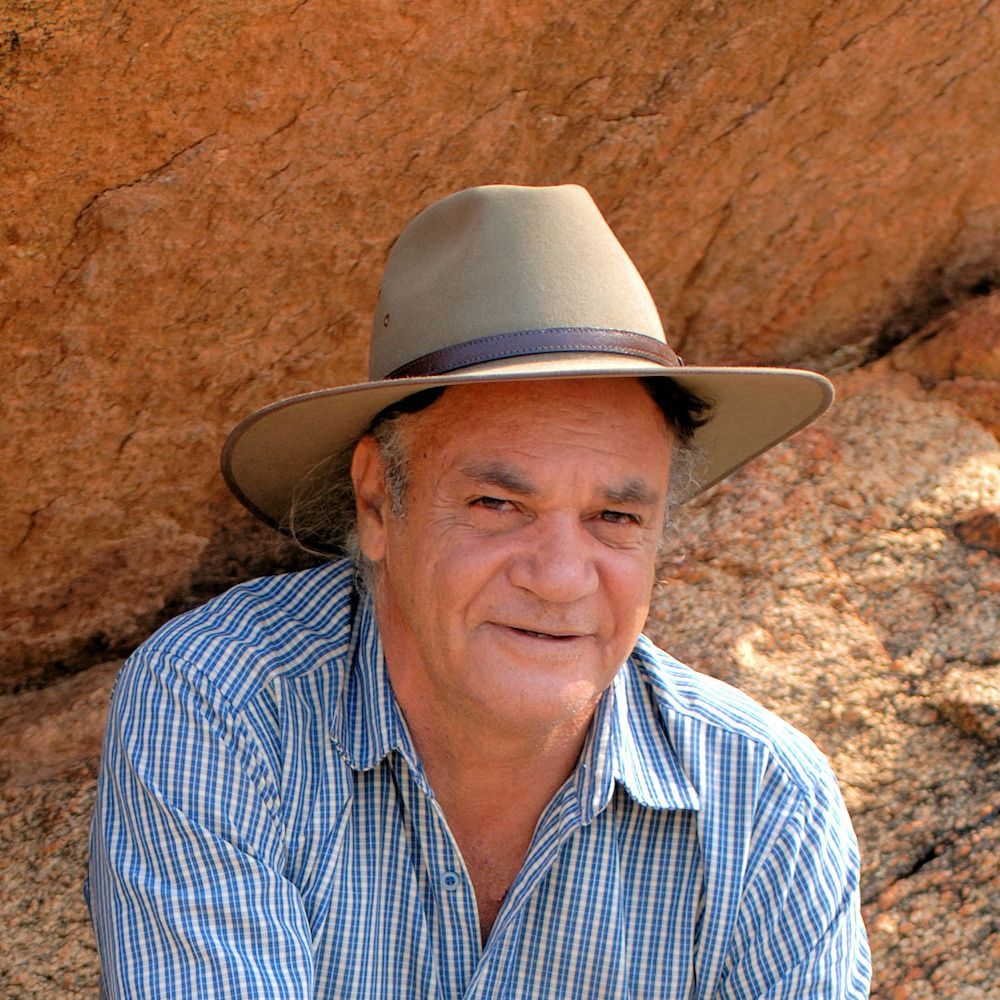 A man wearing a cowboy hat and a plaid shirt