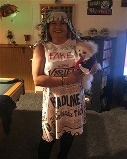 dog as Donald Trump costume