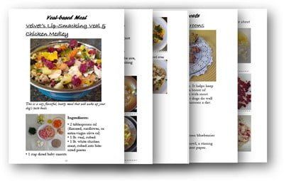 example pages of dog cookbook