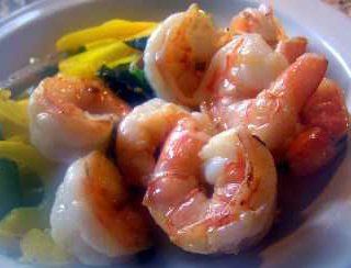 pieces of shrimp on a plate