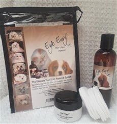 Supplies to remove tear stains on Pomeranian