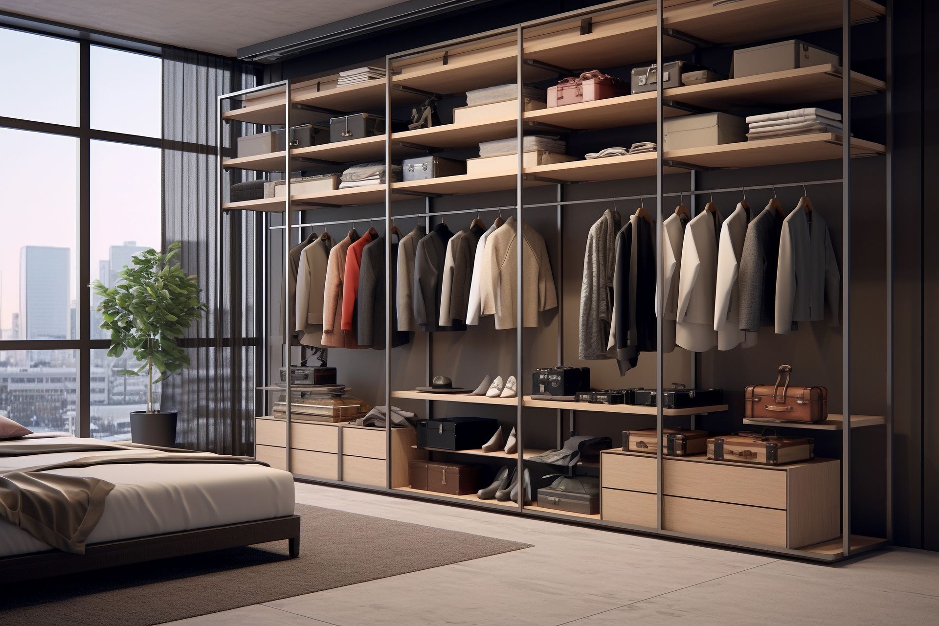 Cabina armadi in legno