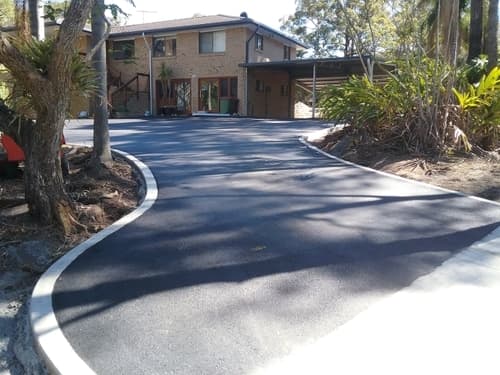 Driveway with Concrete Edging — Asphalt and Concreting Services and Solutions in Logan Village, QLD