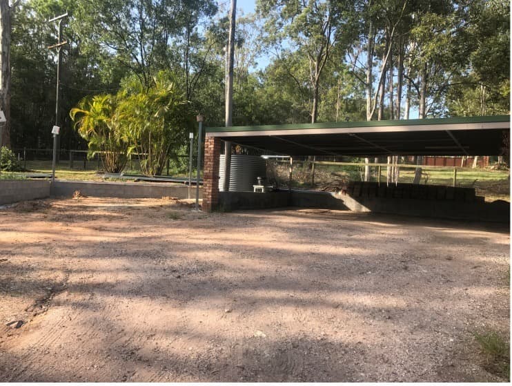 Driveway & Carport Before — Asphalt and Concreting Services and Solutions in Logan Village, QLD