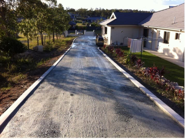Residential Road Before Asphalt — Asphalt and Concreting Services and Solutions in Logan Village, QLD
