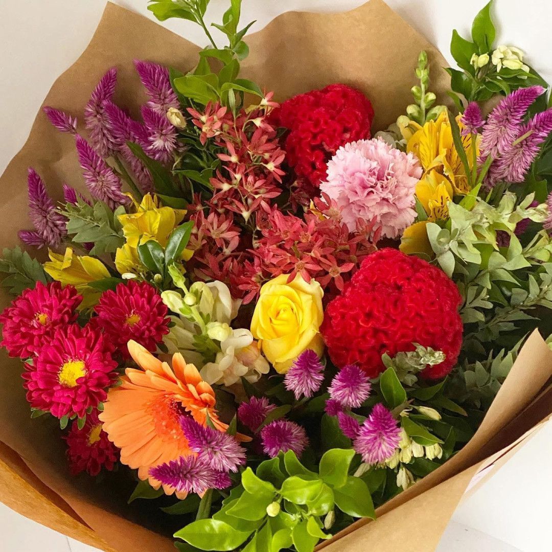 Bouquet Of Colourful Flowers — Ivy & Ash Flowers & Gifts in Palmview, QLD