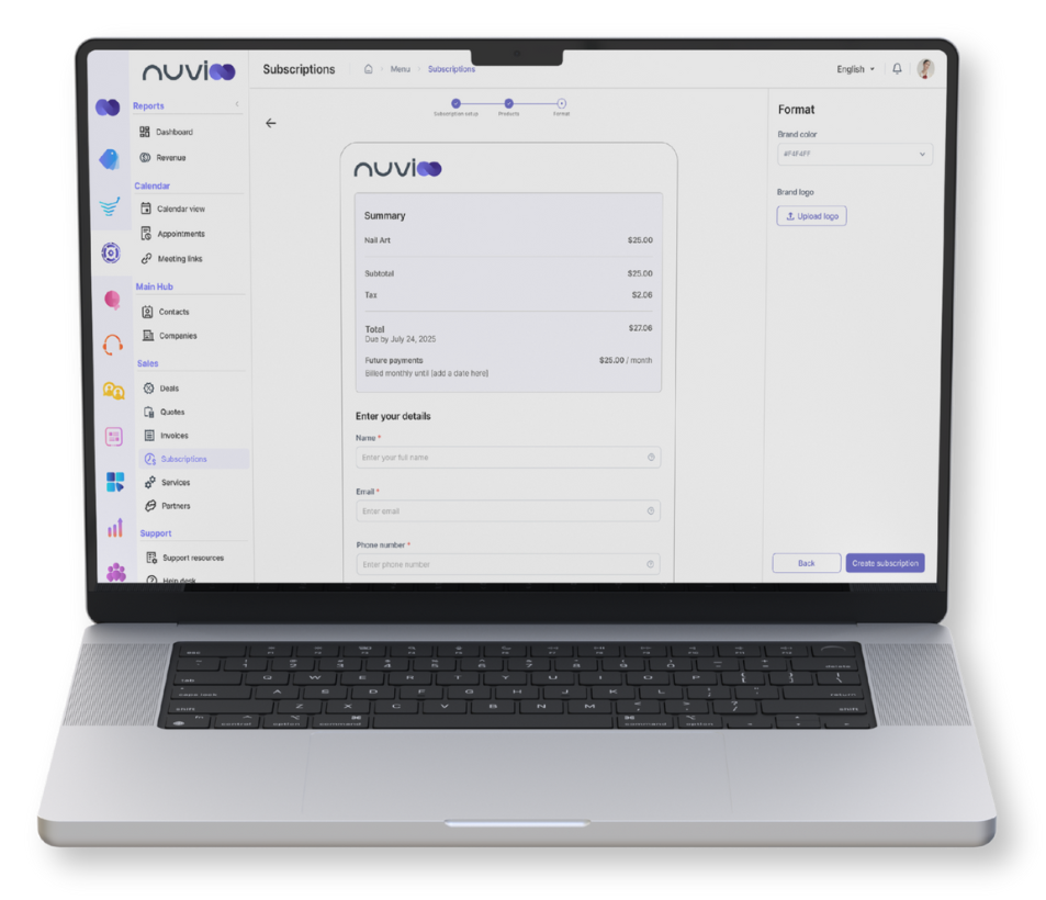 Laptop displaying the 