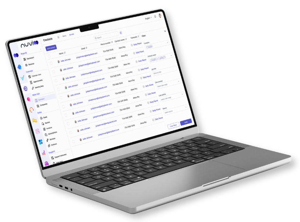 Laptop displaying a digital interface, angled view. Screen shows a list of entries, likely data or information.