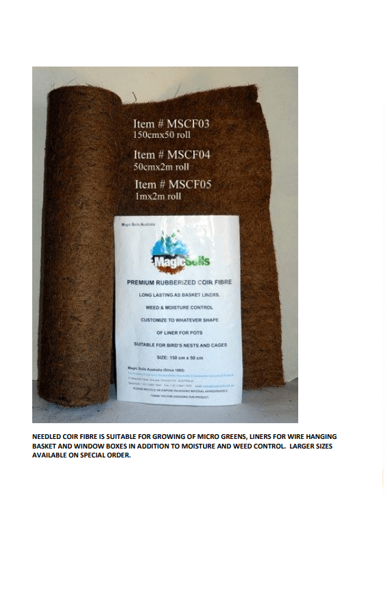 needled coir fibre